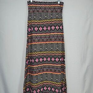 Rue21‎ Maxi Skirt Bohemian Print High Waist Casual Long Skirt Size M